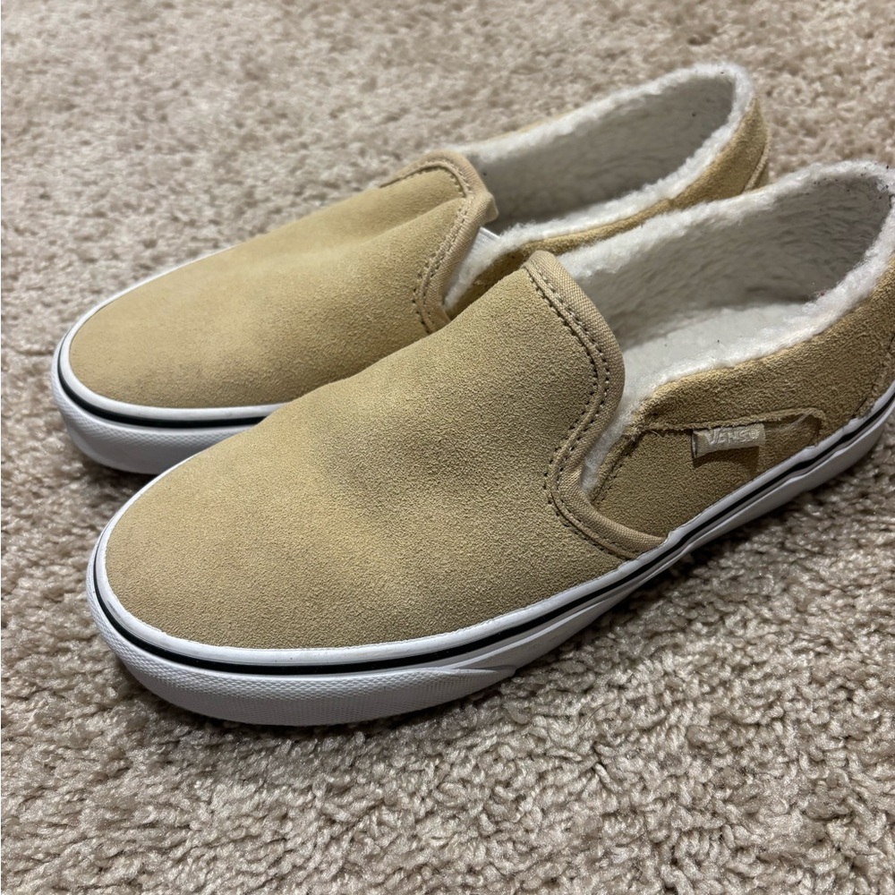 Vans Beige Slip-On Sneakers